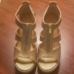 Michael Kors Gold Wedges
